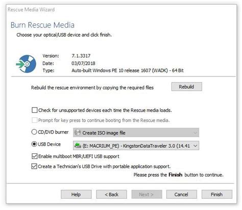 macrium reflect portable|Creating a Technician’s USB Stick with App Support.
